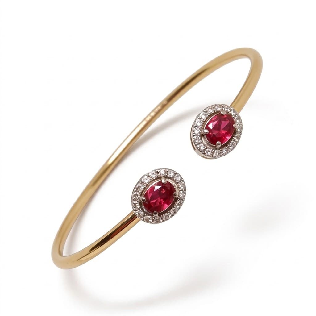 The Peregrinus Ruby Meridian Duo Bangle 