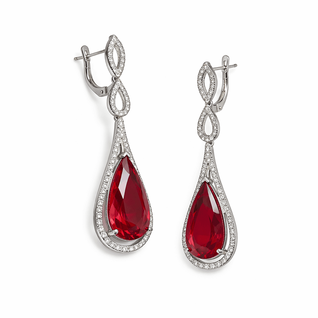 The Peregrinus Ruby Meridian Drop Earrings