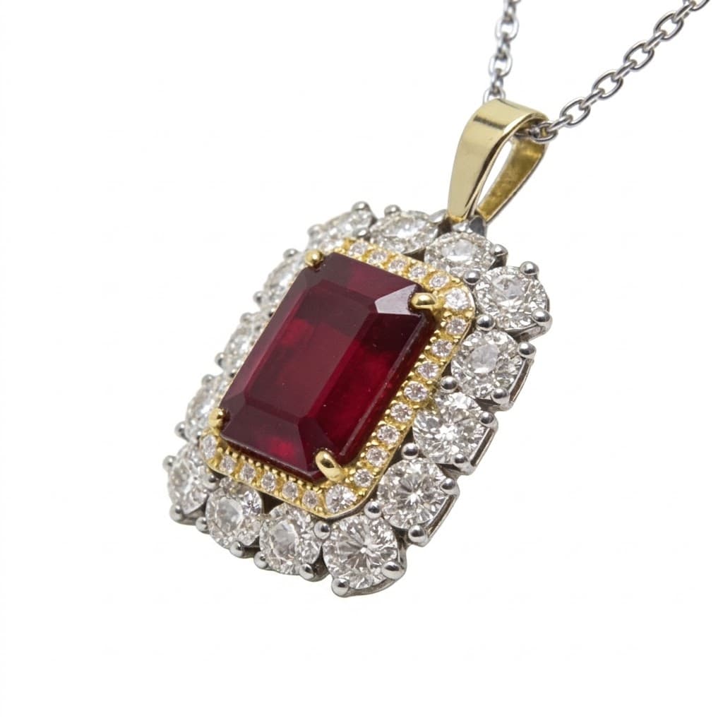 The Peregrinus Imperial Ruby Frame Pendant 
