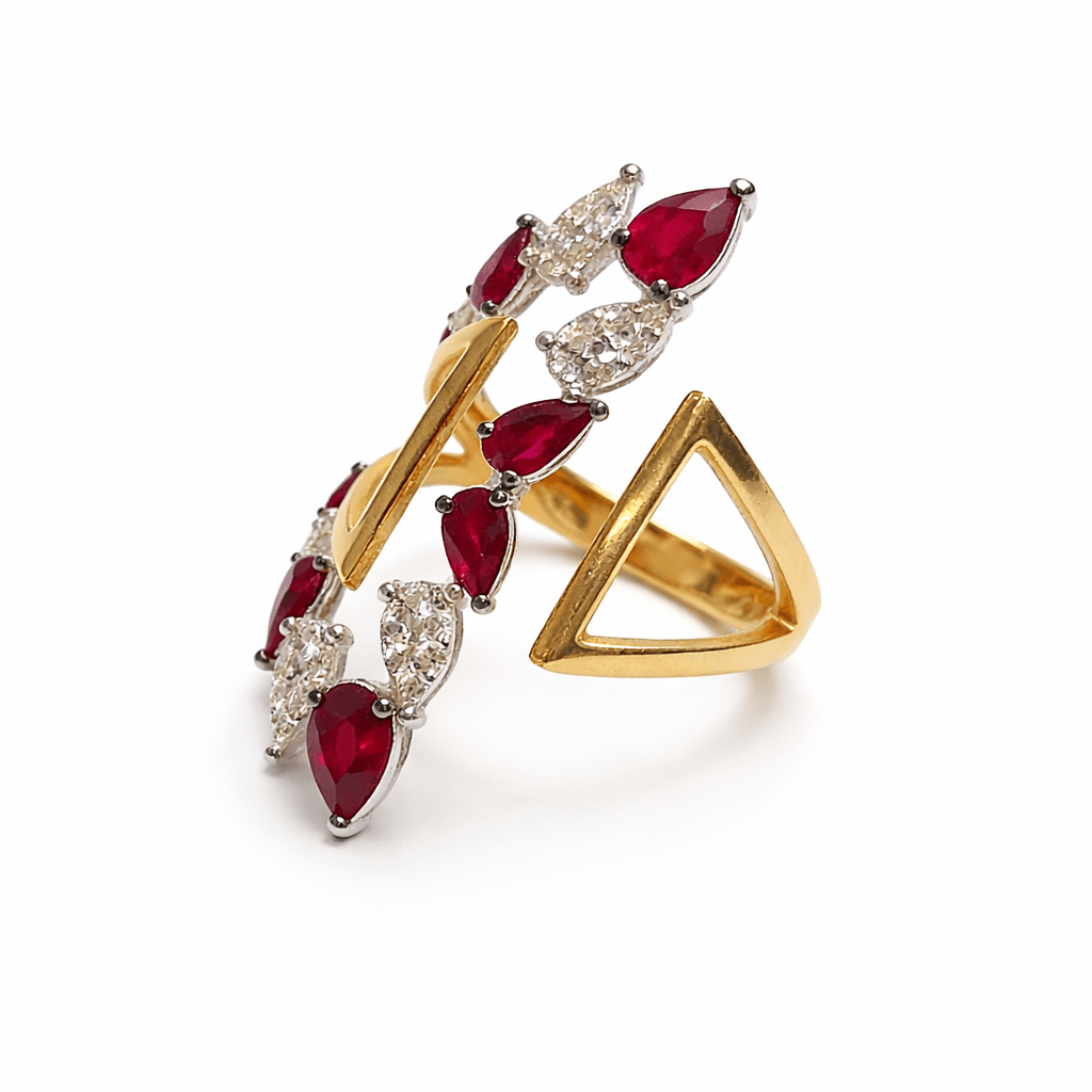 The Peregrinus Ruby Avant-Crest Ring
