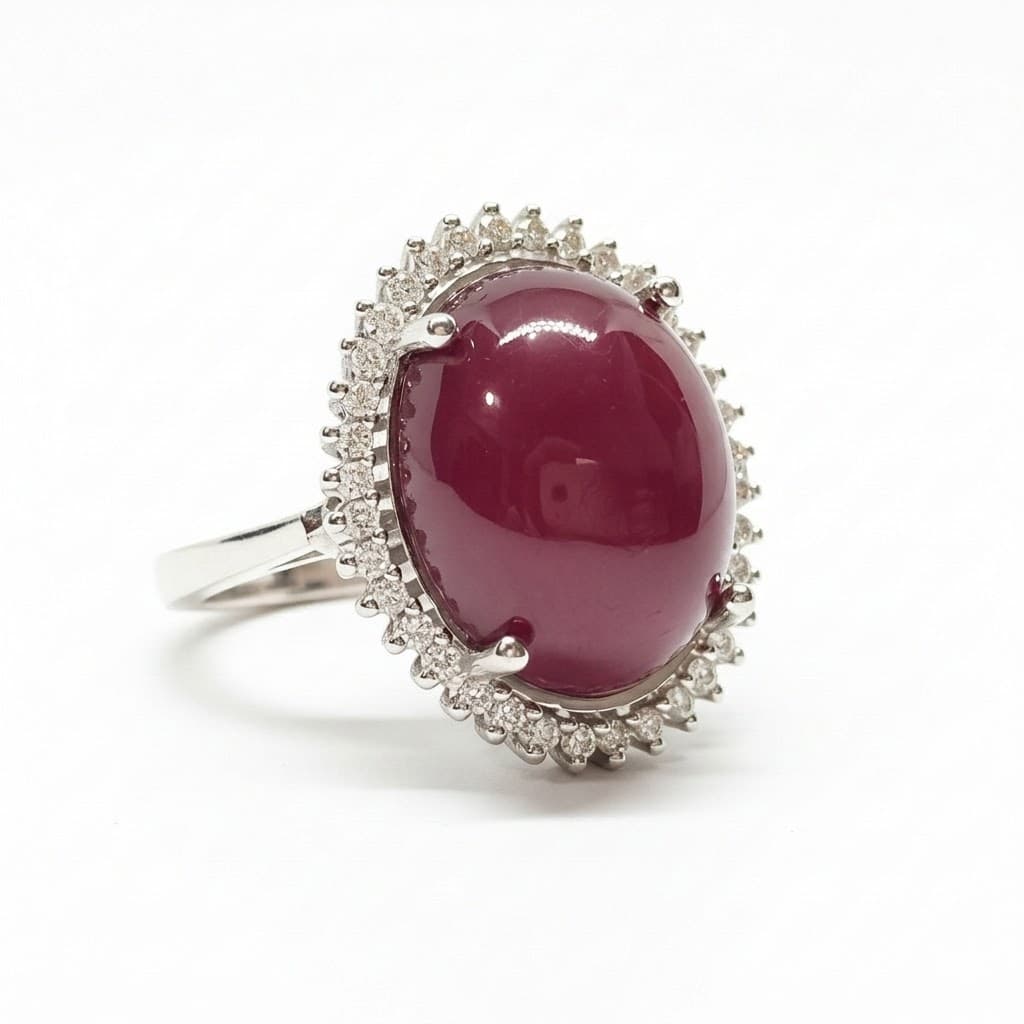 The Peregrinus Ruby Grand Oval Cabochon Ring