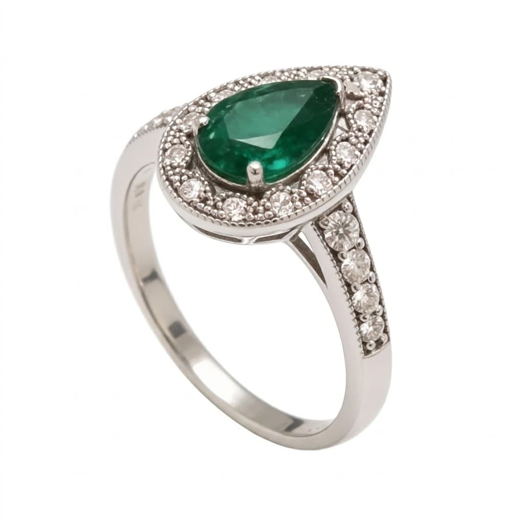 The Peregrinus Emerald Imperial Teardrop Ring