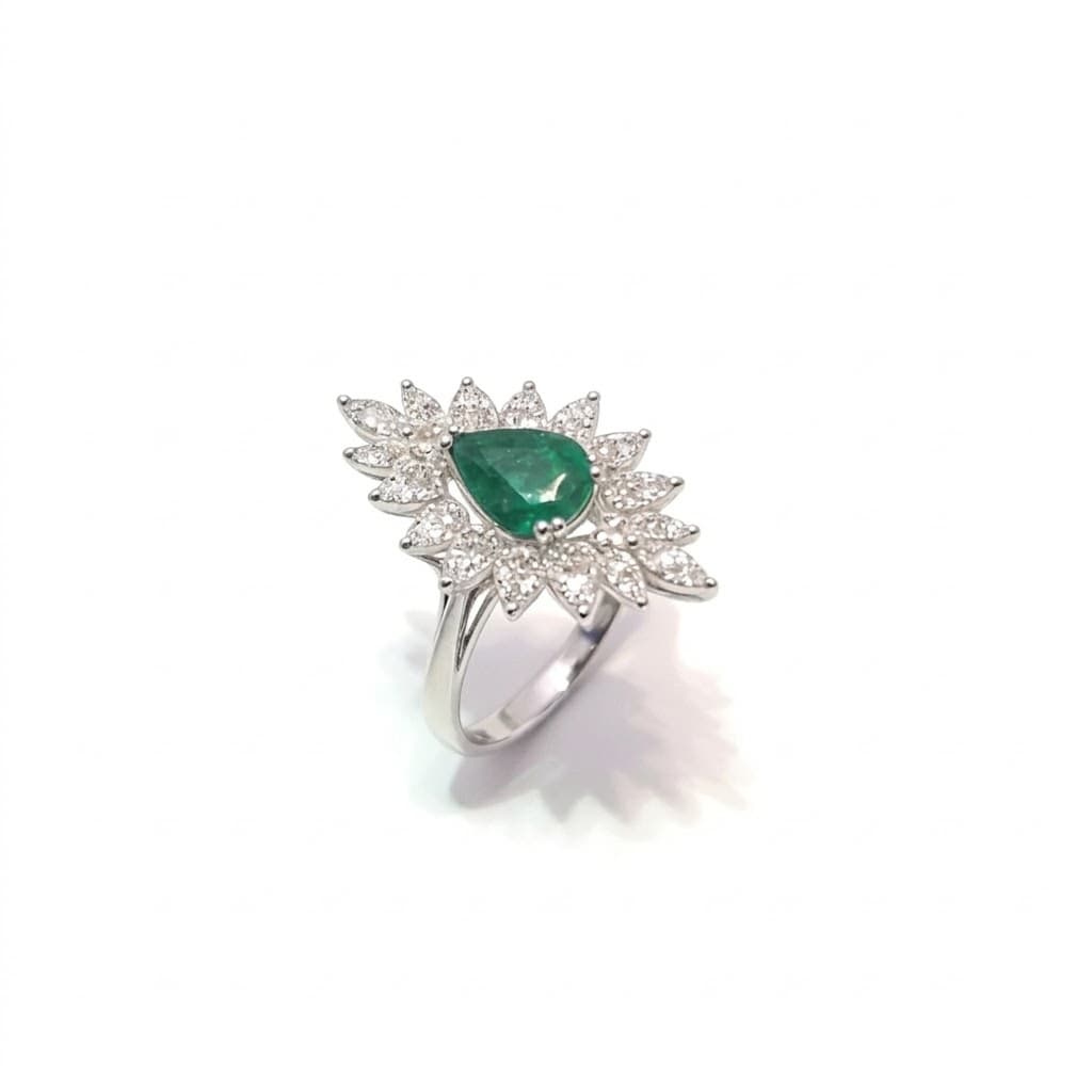 The Peregrinus Sovereign Emerald Petal Ring