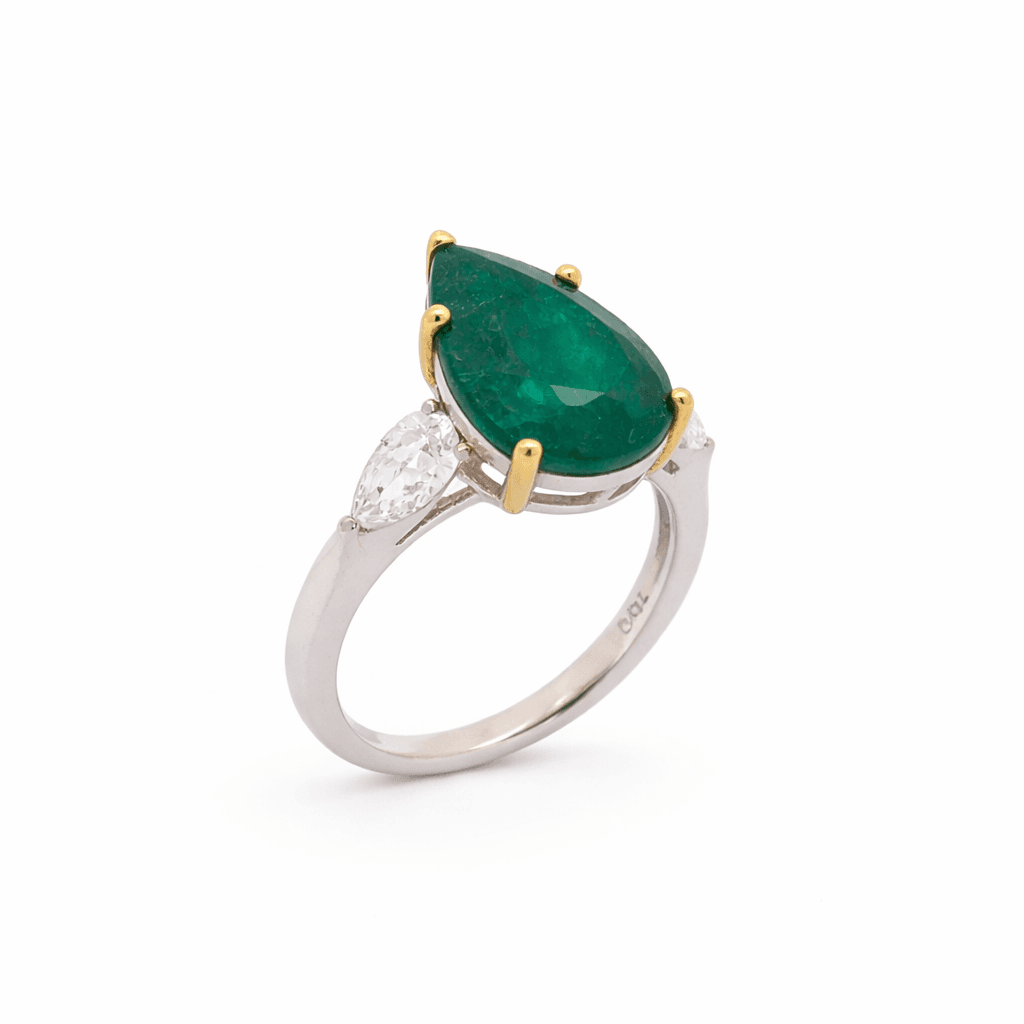 The Peregrinus Emerald Poise Ring