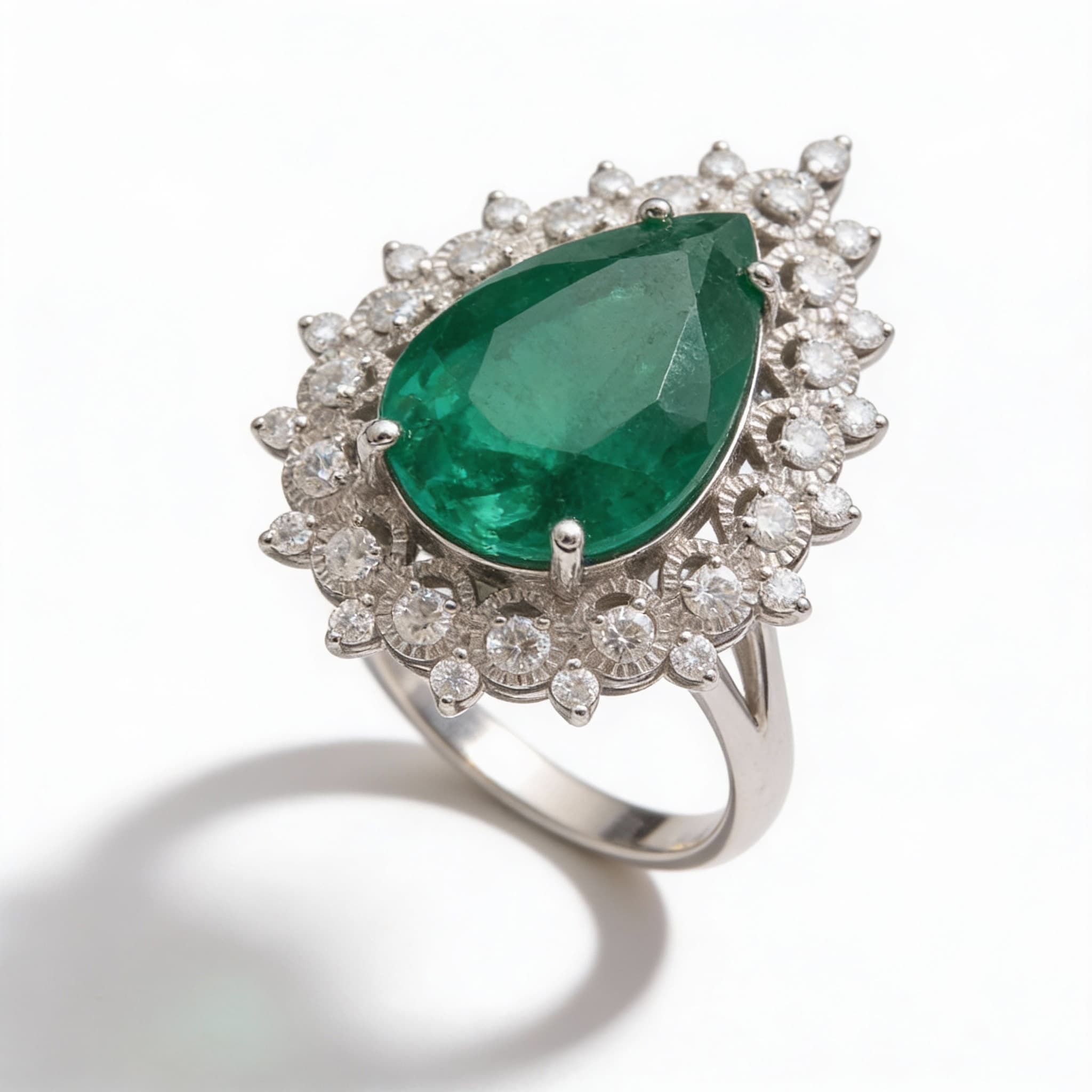 The Peregrinus Emerald Crown Ring