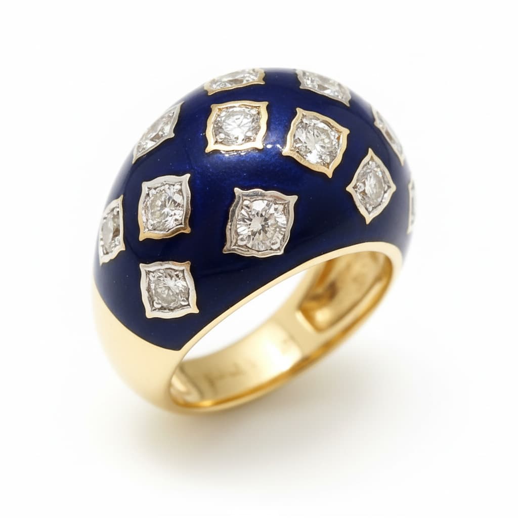 The Peregrinus Midnight Mosaic Ring