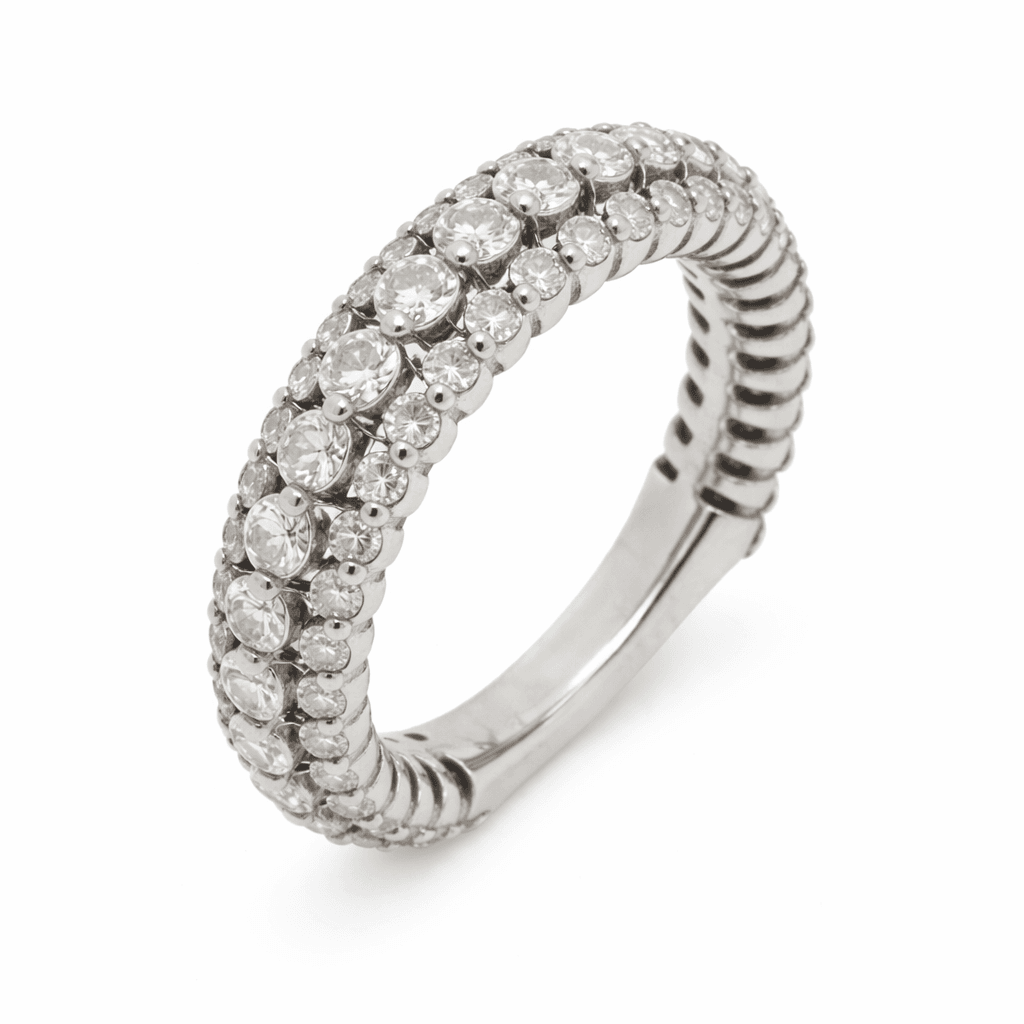 The Eternità Double Pavé Diamond Ring