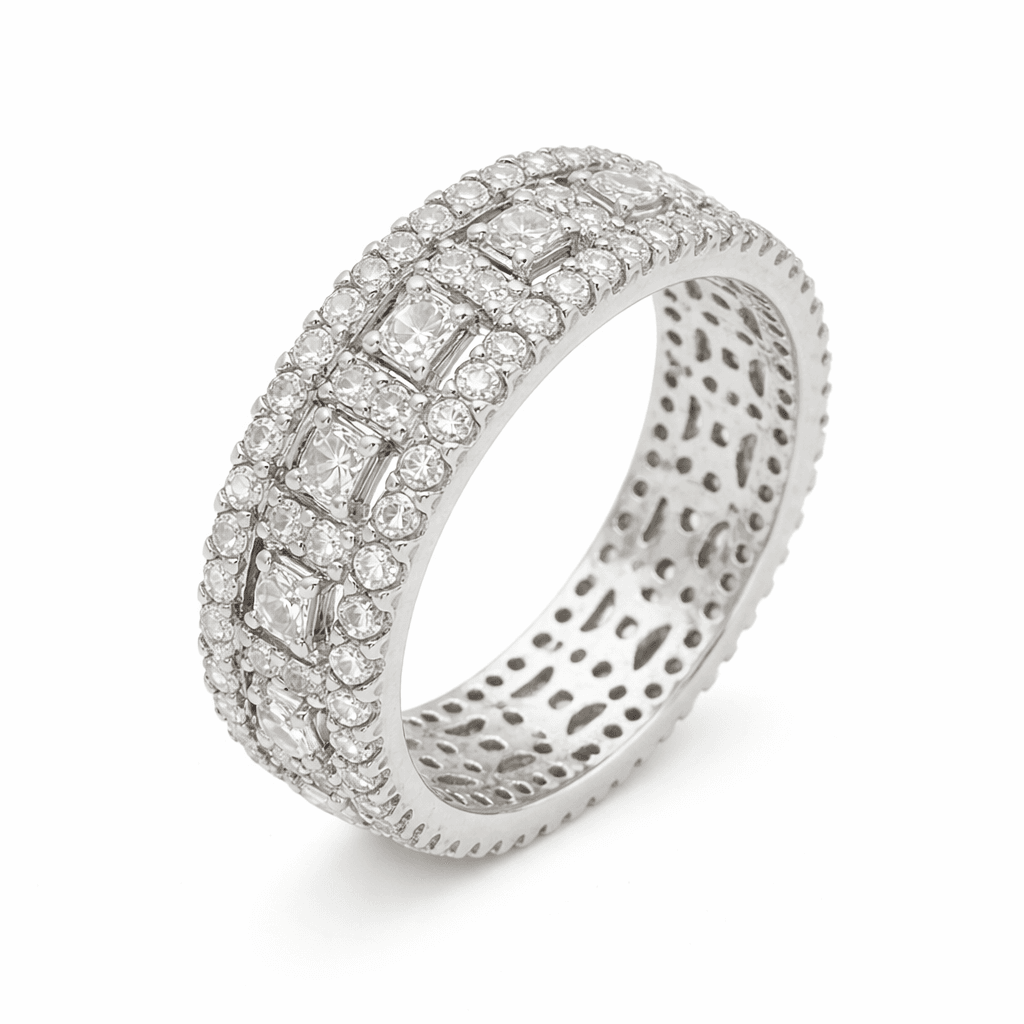 The Eternità Multi-Row Round Diamond Eternity Ring