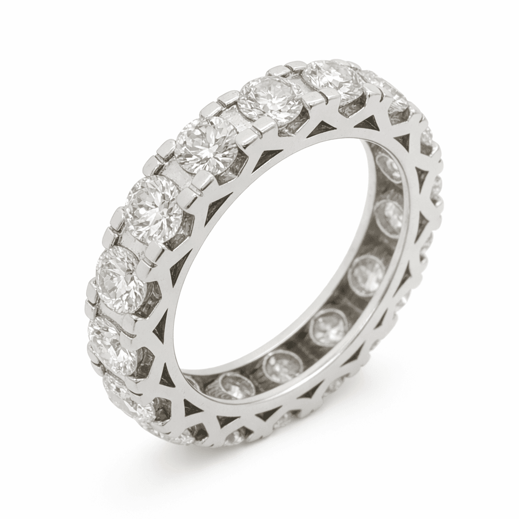 The Eternità Round Diamond Lattice Eternity Ring
