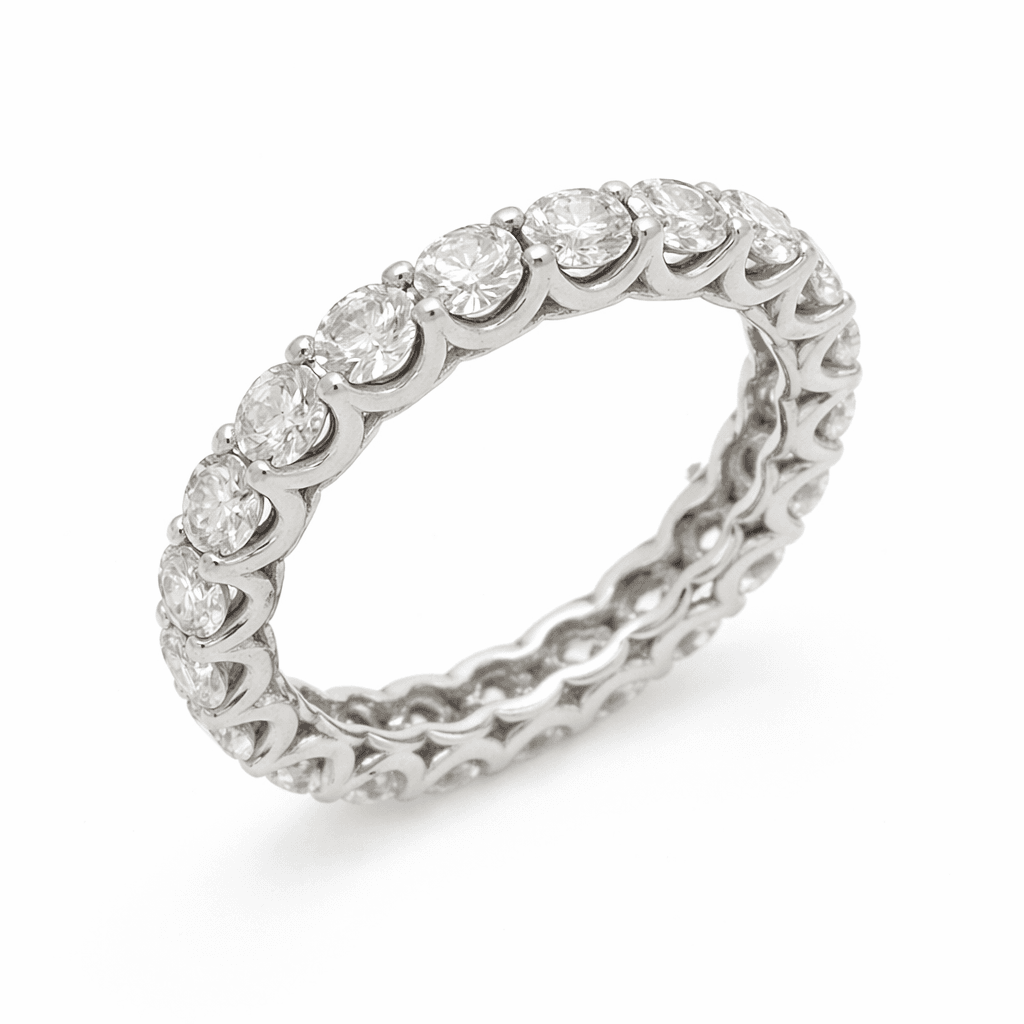The Eternità Crown-Set Round Diamond Band