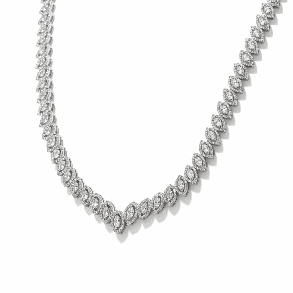 Les Exclusives Framed Marquise Necklace
