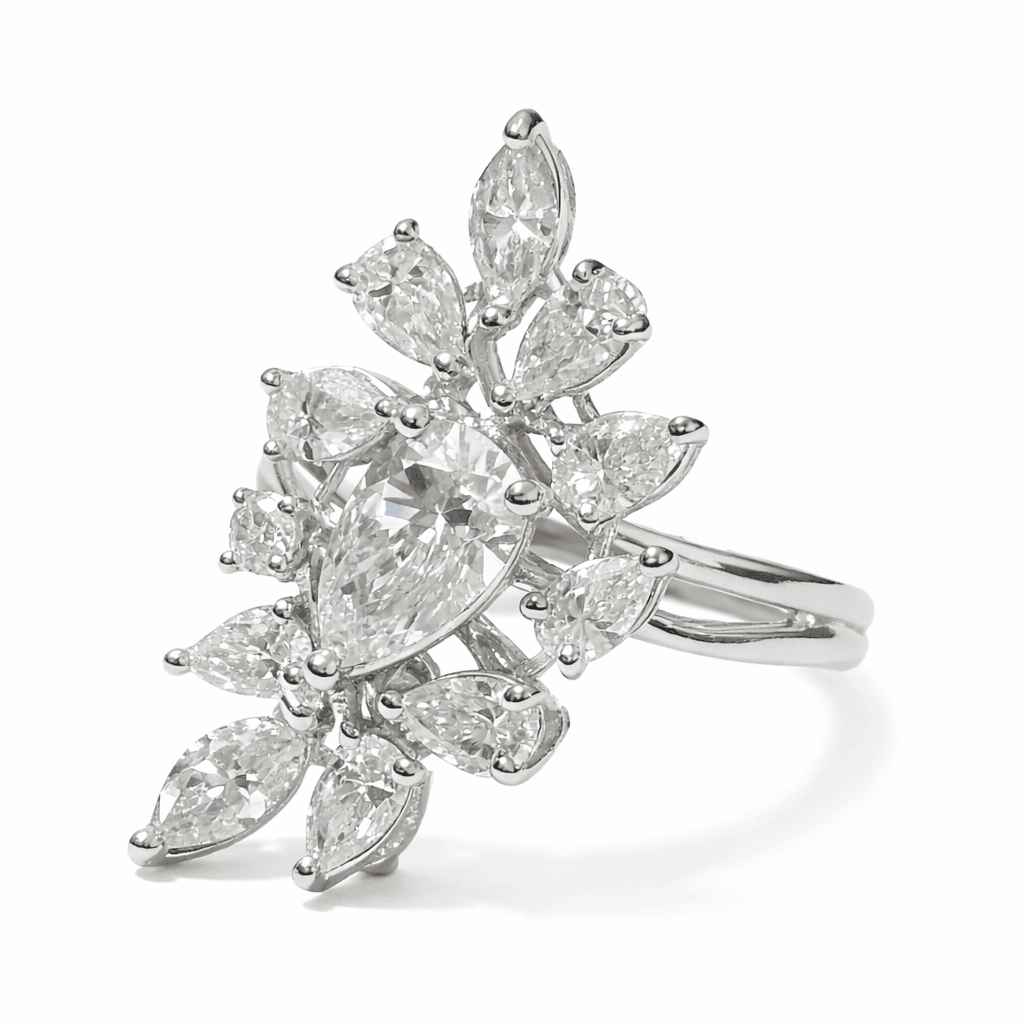 Les Exclusives Marquise Halo Ring