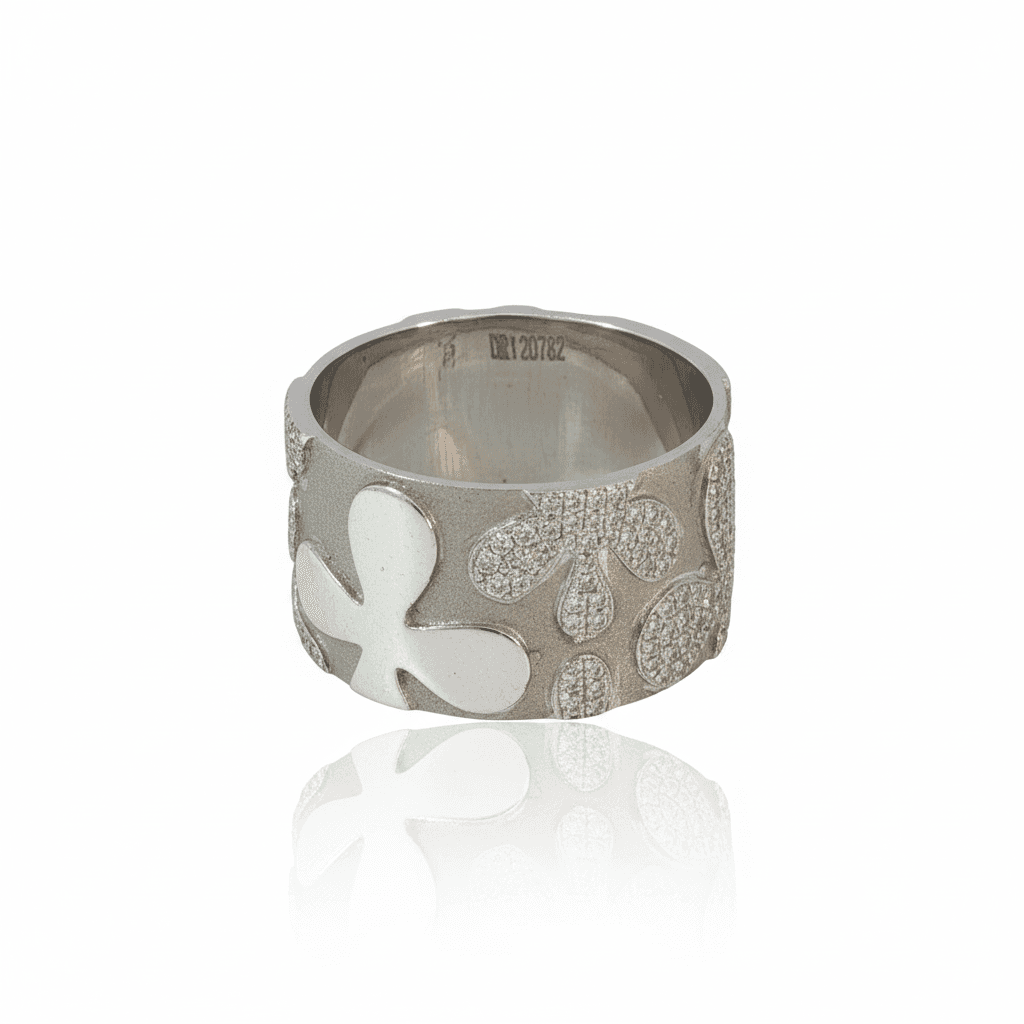 Eden’s Garden Diamond Floral Band in White Gold