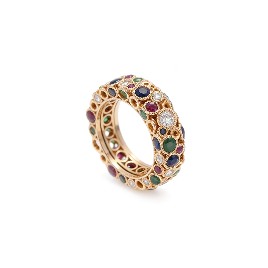 Torsade Sacre Eternity Ring in Yellow Gold
