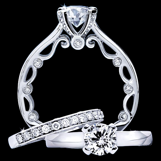 Solitaire & Diamonds Rings